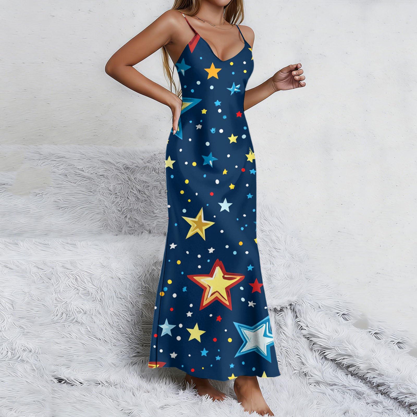 Women’s Sleeveless Maxi Dress with Adjustable Spaghetti Straps Large Star Print Relaxed Fit V Neck Long Dress XL жовтий
Women’s Sleeveless Maxi Dress with Adjustable Spaghetti Straps Large Star Print Relaxed Fit V Neck Long Dress XL жовтий