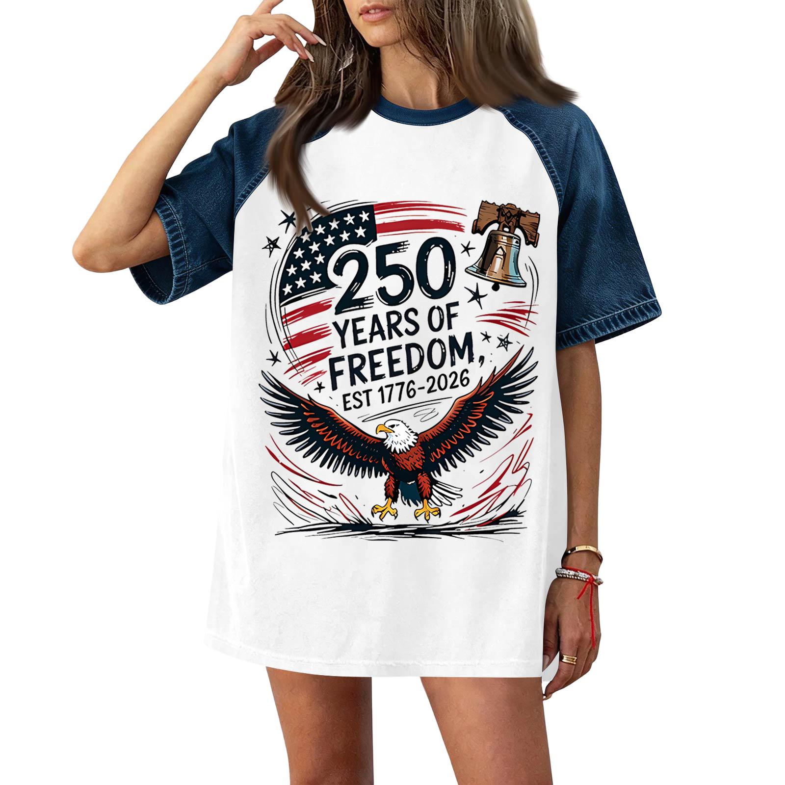 Women s Casual Short Sleeve T-Shirt Independence Day Print Denim Patchwork Comfortable Loose Fit Top for Everyday Wear XL білий
Women s Casual Short Sleeve T-Shirt Independence Day Print Denim Patchwork Comfortable Loose Fit Top for Everyday Wear XL білий