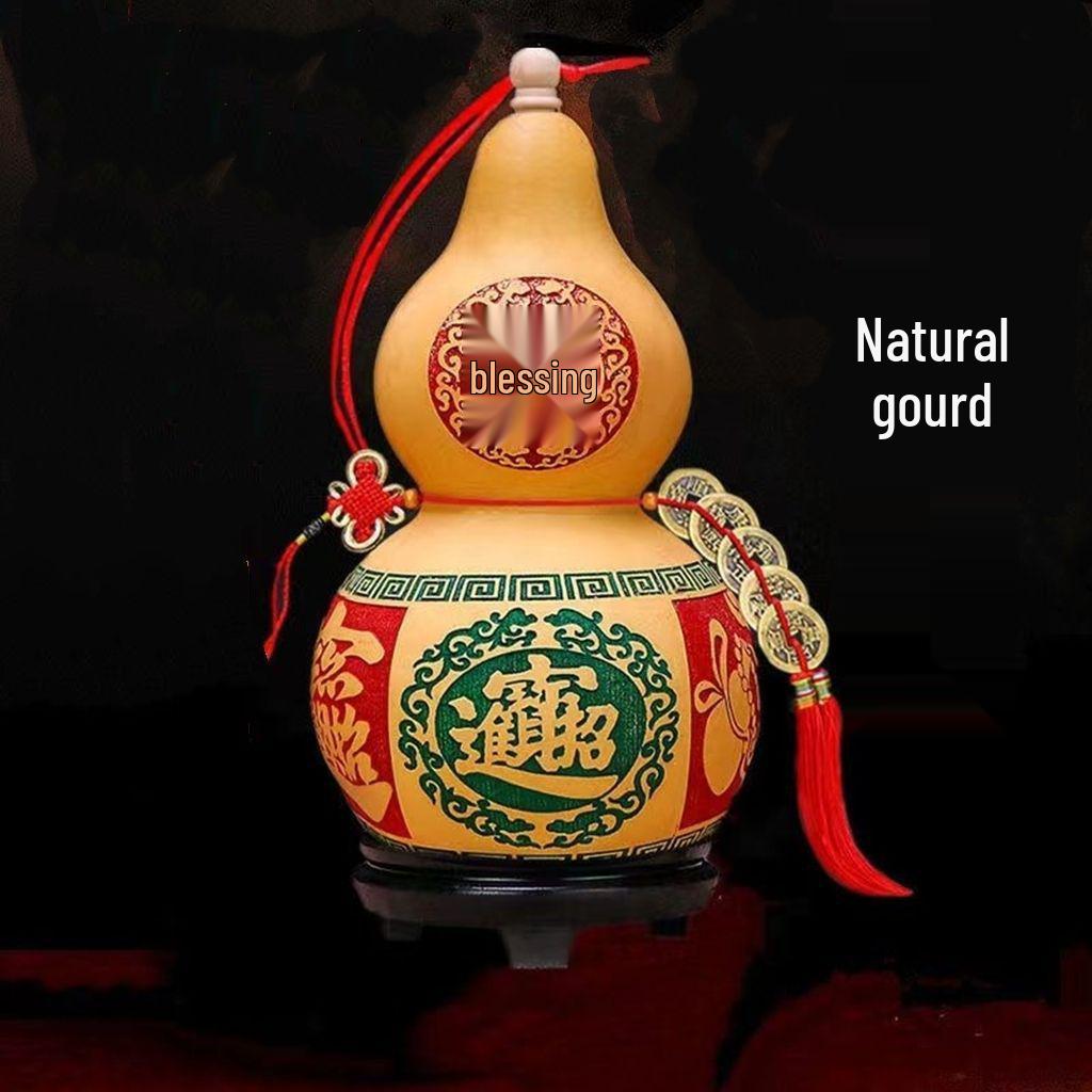 Natural Gourd for Wealth & Home Protection with Five Emperor Coins 5-6 cm with hook
Natural Gourd for Wealth & Home Protection with Five Emperor Coins 5-6 cm with hook