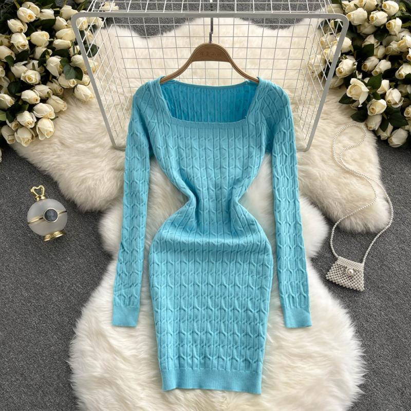 Осенне-зимний новый дизайн Sense Twist Knit с квадратным воротником, облегающее внутри, сексуальное тонкое платье для горячих девушек
Осенне-зимний новый дизайн Sense Twist Knit с квадратным воротником, облегающее внутри, сексуальное тонкое платье для горячих девушек