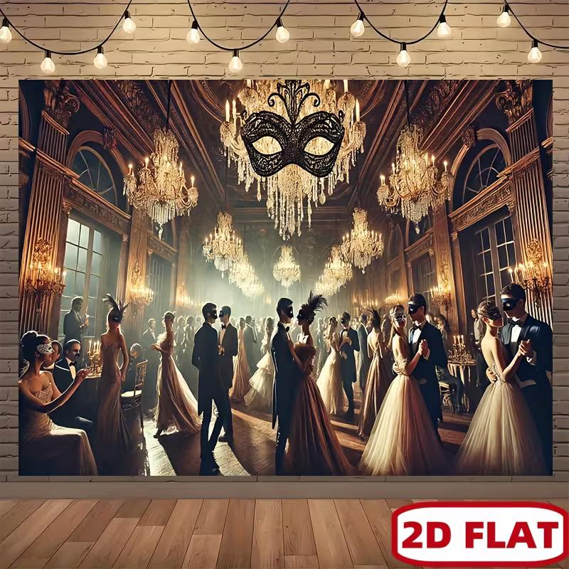 2D Luxury Masquerade Backdrop Ballroom & Mask Photo Booth Background 47.2x31.5inch/120*80cm
2D Luxury Masquerade Backdrop Ballroom & Mask Photo Booth Background 47.2x31.5inch/120*80cm