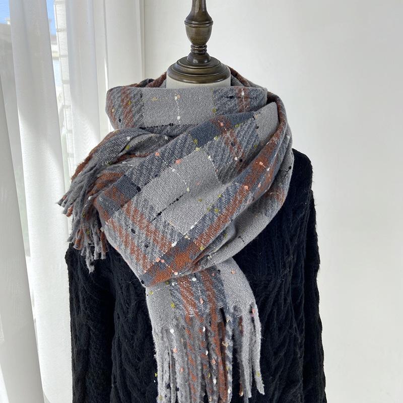 Женский зимний шарф, новый, имитация кашемира, клетчатый шарф, студенческий, милый, теплый, утолщенный, с бахромой, шаль
Женский зимний шарф, новый, имитация кашемира, клетчатый шарф, студенческий, милый, теплый, утолщенный, с бахромой, шаль