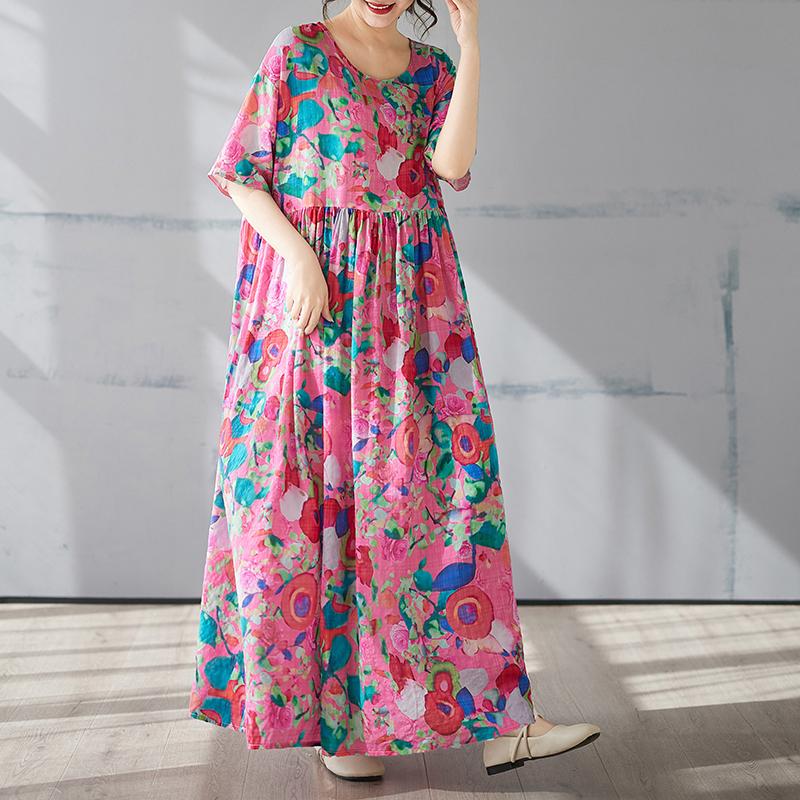 DIMANAF 2025 Summer Basic Plus Size Dress Women Casual Long Dress Loose Vintage Flower Printing Dress One Size розовый
DIMANAF 2025 Summer Basic Plus Size Dress Women Casual Long Dress Loose Vintage Flower Printing Dress One Size розовый