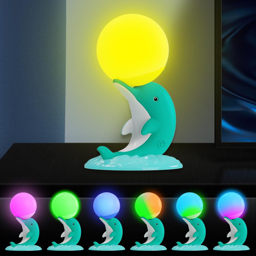 Indirect Night Bedside Dolphin and Moon Stylish Illusion 7 Color Touch Dolphin Tabletop Game Atmosphere Various Lighting, Light, Children s Lamp, 3D,
Indirect Night Bedside Dolphin and Moon Stylish Illusion 7 Color Touch Dolphin Tabletop Game Atmosphere Various Lighting, Light, Children s Lamp, 3D,