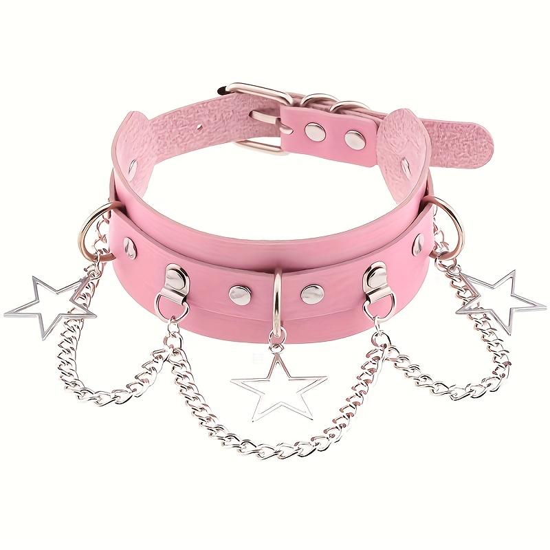 Gothic Punk Choker Necklace With Star Pendants, Faux Leather, Unisex Accessory For Daily Wear, Parties, Valentine S Day
Gothic Punk Choker Necklace With Star Pendants, Faux Leather, Unisex Accessory For Daily Wear, Parties, Valentine S Day