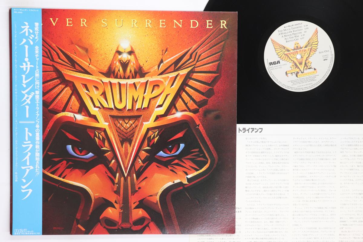 LP Record TRIUMPH Never Surrender RPL8165 RCA 1983 Japan Obi Metal Used
LP Record TRIUMPH Never Surrender RPL8165 RCA 1983 Japan Obi Metal Used
