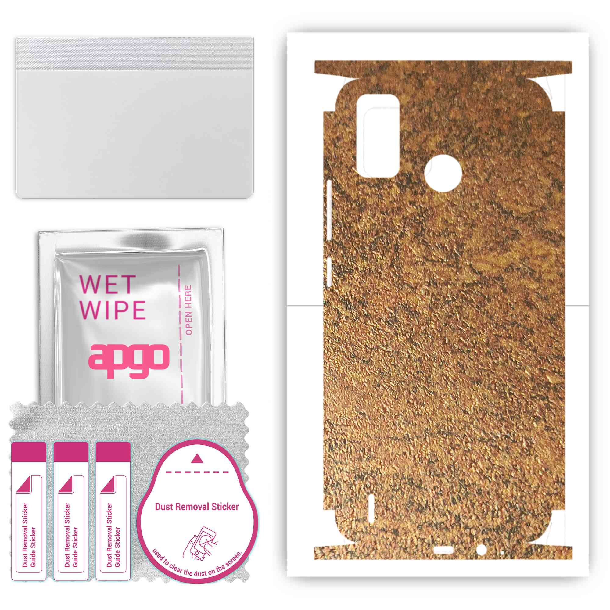 Apgo Protective Skin Sticker for the back+sides compatible with Tecno Spark 6 Go, Full Wrap Film, Foil, Vinyl - Pattern Rusty Copper
Apgo Protective Skin Sticker for the back+sides compatible with Tecno Spark 6 Go, Full Wrap Film, Foil, Vinyl - Pattern Rusty Copper
