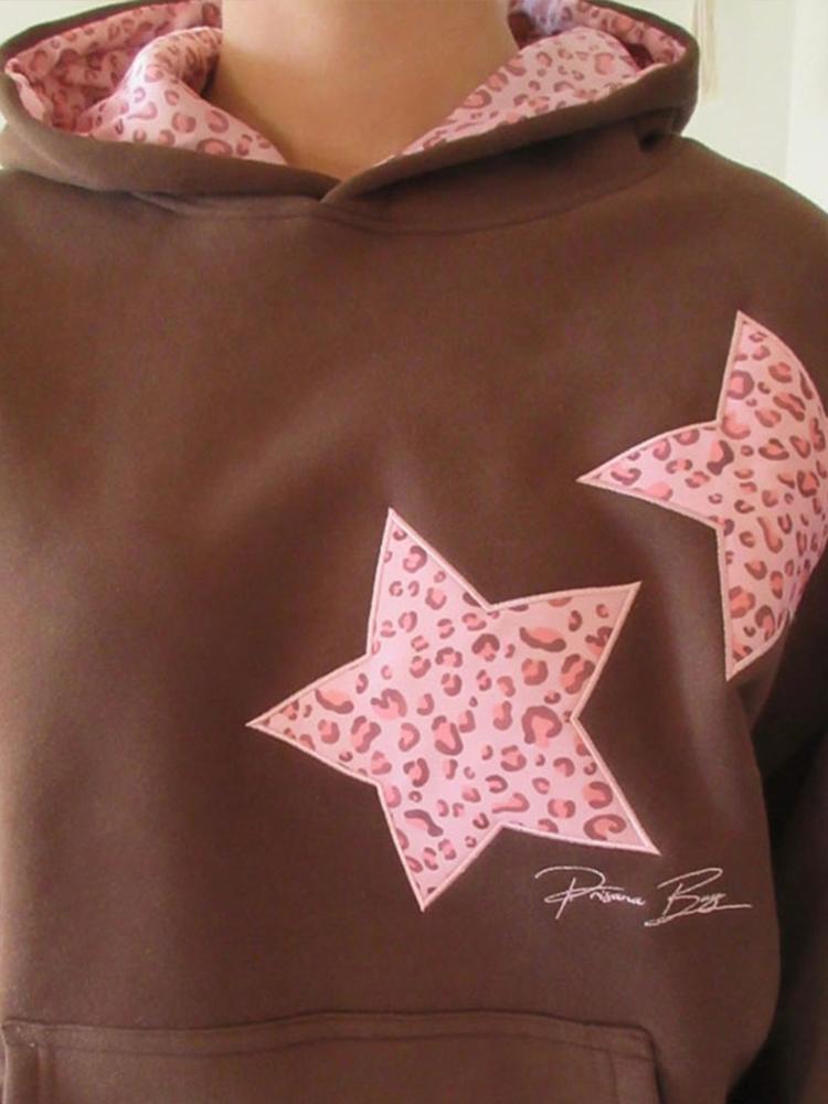 Ladies Star Embroidered Hooded Sweatshirt S коричневий
Ladies Star Embroidered Hooded Sweatshirt S коричневий