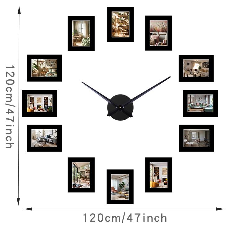 Creative Black Photo Frame Wall Clock DIY Album Clock Living Room Bedroom Decoration Photo Wall Hanging Anniversary Album (black,47inch) чорний
Creative Black Photo Frame Wall Clock DIY Album Clock Living Room Bedroom Decoration Photo Wall Hanging Anniversary Album (black,47inch) чорний