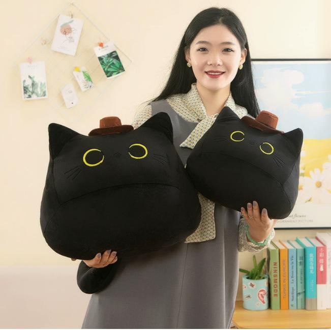 Cute Western Cartoon Kitten Plush Pillow - Black Cat Sleep Companion for Girls 40cm Shell
Cute Western Cartoon Kitten Plush Pillow - Black Cat Sleep Companion for Girls 40cm Shell