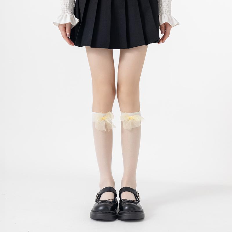 Летние тонкие Лолита кремового цвета с бантом прозрачные гольфы до колена балетного стиля для женщин 1 pair
Летние тонкие Лолита кремового цвета с бантом прозрачные гольфы до колена балетного стиля для женщин 1 pair