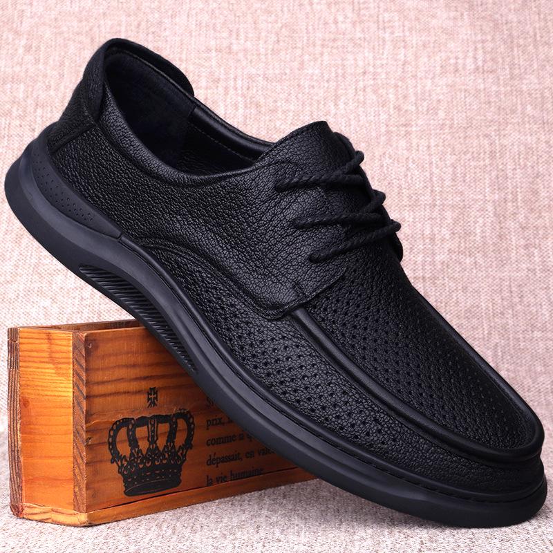 Мужские весенне-летние дышащие кожаные лоферы с вырезами, подошва из натуральной овчины, деловые и повседневные туфли на шнуровке для папы 39
Мужские весенне-летние дышащие кожаные лоферы с вырезами, подошва из натуральной овчины, деловые и повседневные туфли на шнуровке для папы 39