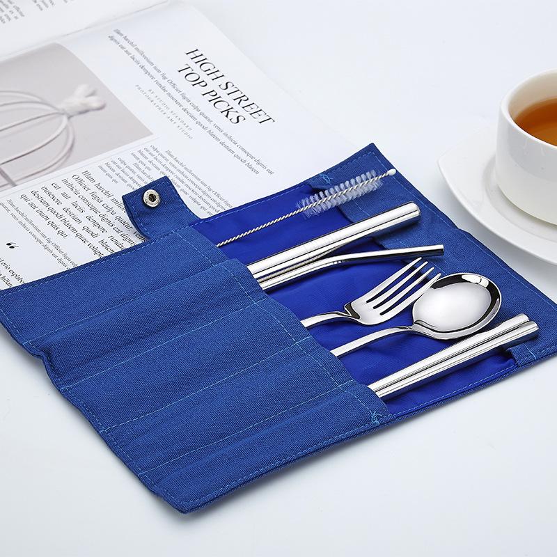 304 Stainless Steel Portable Tableware 7-Piece Set,Stainless Steel Spoon,Chopsticks,Straw Set,Outdoor Single Person Tableware
304 Stainless Steel Portable Tableware 7-Piece Set,Stainless Steel Spoon,Chopsticks,Straw Set,Outdoor Single Person Tableware