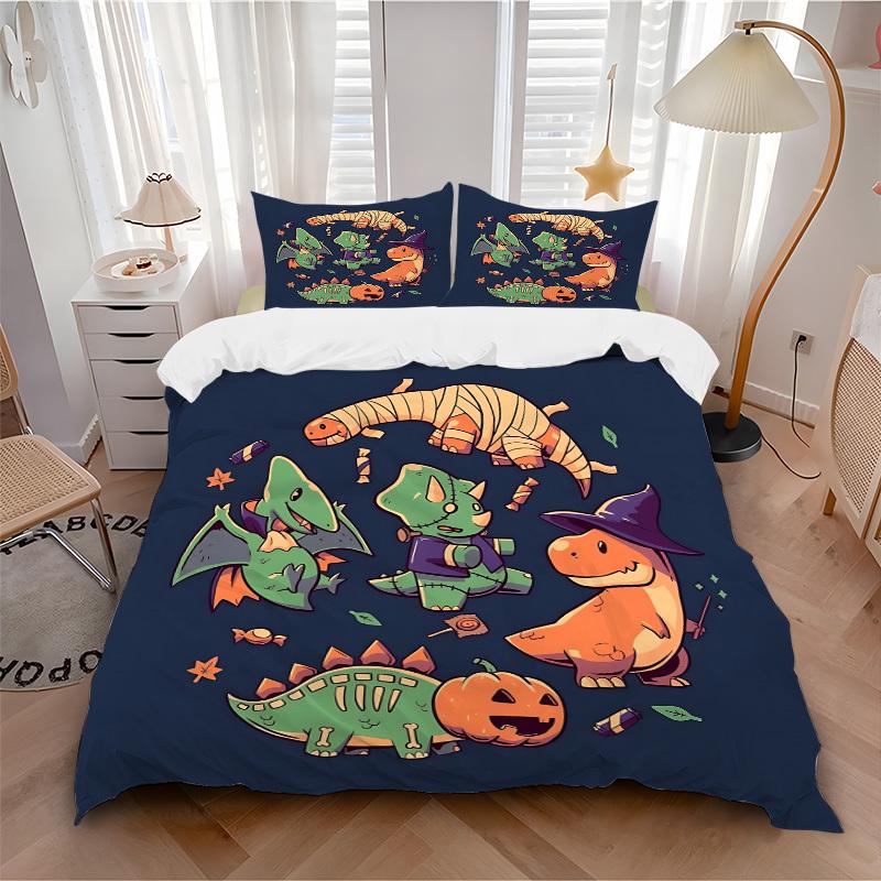 3pcs Halloween Dinosaurs 1Cover + 2Pillowcases, PillowInserts NotIncluded, Machine Washable, All - Season Use, Suitable for Bedroom Guest Room62 135x200cm
3pcs Halloween Dinosaurs 1Cover + 2Pillowcases, PillowInserts NotIncluded, Machine Washable, All - Season Use, Suitable for Bedroom Guest Room62 135x200cm