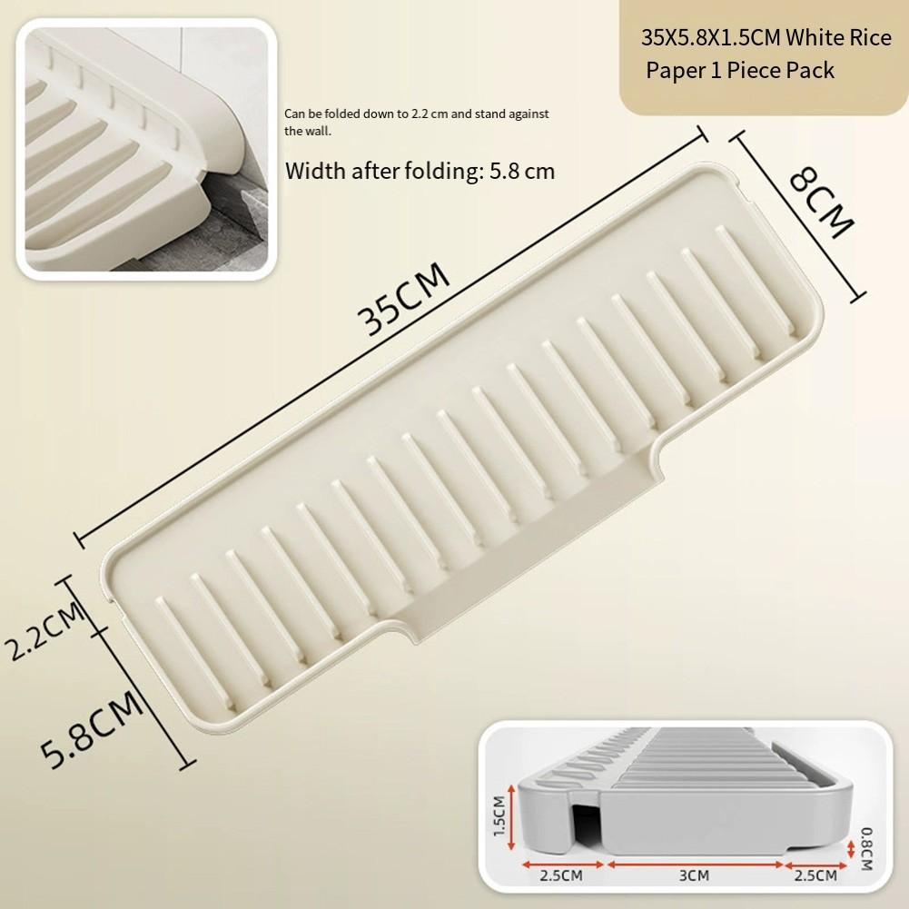 Kitchen Sink Mat Silicone Drainage Mat Gray And White Colors white - 35*6CM
Kitchen Sink Mat Silicone Drainage Mat Gray And White Colors white - 35*6CM