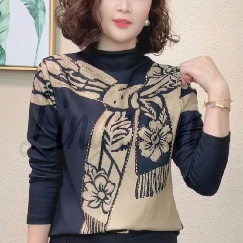 Available Fall/Winter 2026: Rhinestone Long-Sleeve T-shirt for Middle-Aged and Elderly Mothers, Stylish Printed Base Layer. 4XL чорний
Available Fall/Winter 2026: Rhinestone Long-Sleeve T-shirt for Middle-Aged and Elderly Mothers, Stylish Printed Base Layer. 4XL чорний