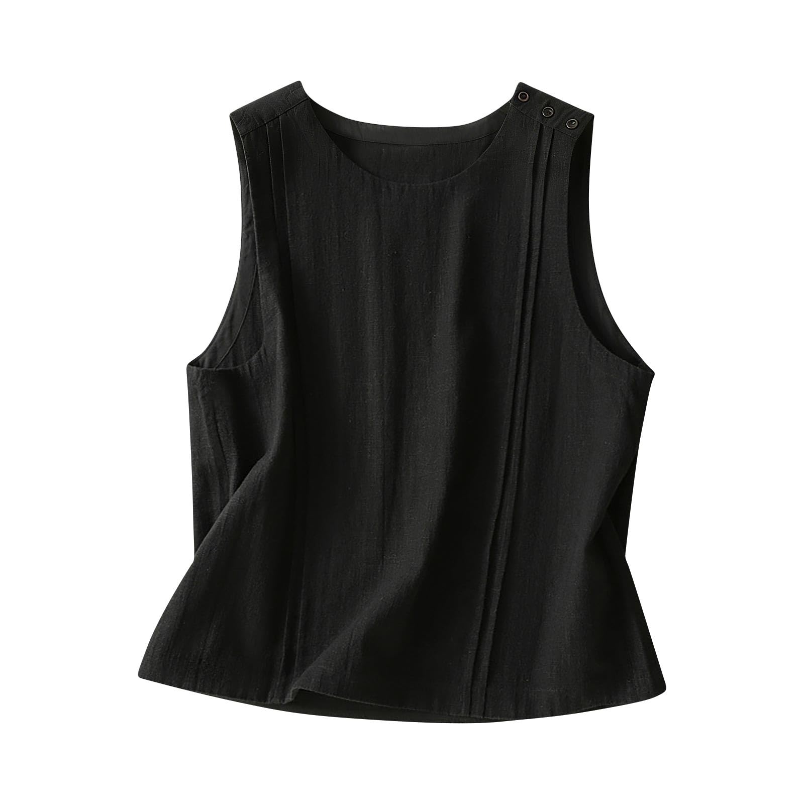 Women s Loose-Fit Sleeveless Linen Casual Shirt Top XL чорний
Women s Loose-Fit Sleeveless Linen Casual Shirt Top XL чорний