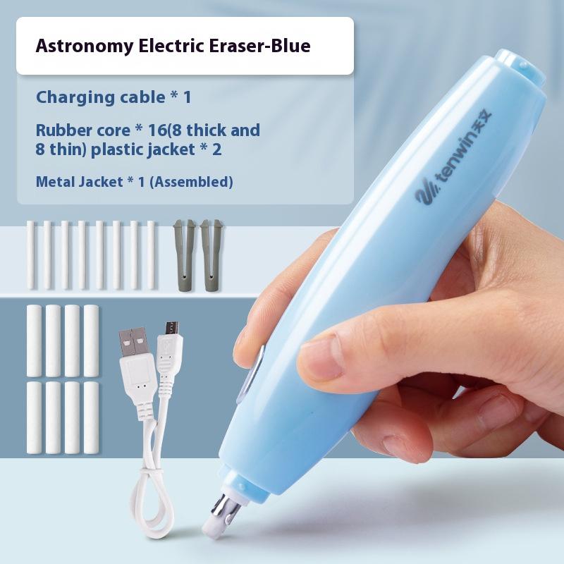 A Set of Electric Eraser with Refills Automatic Rotary Quick Wipe School Supplies for Sketching, Revision (Battery Not Included) синій
A Set of Electric Eraser with Refills Automatic Rotary Quick Wipe School Supplies for Sketching, Revision (Battery Not Included) синій