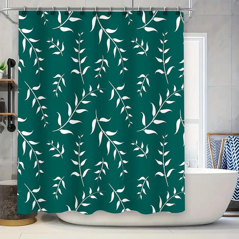 White Leaf Green Shower Curtain Bath Mat Waterproof Bathroom Decor W60H190(CM)-1 Pcs
White Leaf Green Shower Curtain Bath Mat Waterproof Bathroom Decor W60H190(CM)-1 Pcs