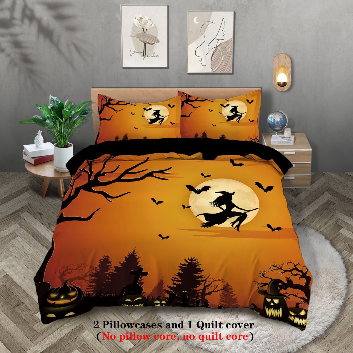 Bedding 3D Digital Printing Three-Piece Halloween Quilt Set EU 135x200
Bedding 3D Digital Printing Three-Piece Halloween Quilt Set EU 135x200