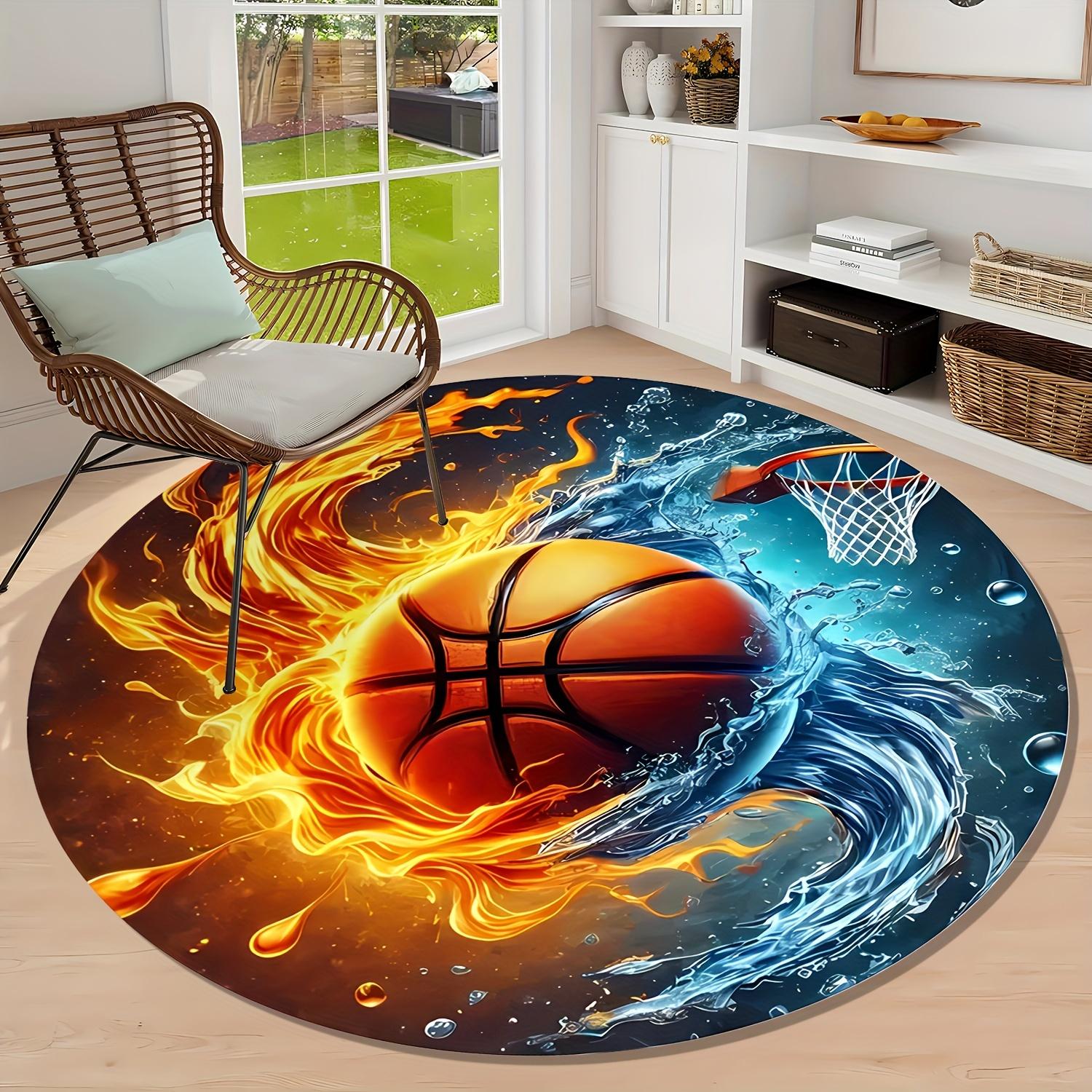Ice Fire Basketball Round Rug, Modern Washable Mat for Living Room, Bedroom, Entryway, Patio Garden Decor, Large Size Diameter 60cm
Ice Fire Basketball Round Rug, Modern Washable Mat for Living Room, Bedroom, Entryway, Patio Garden Decor, Large Size Diameter 60cm