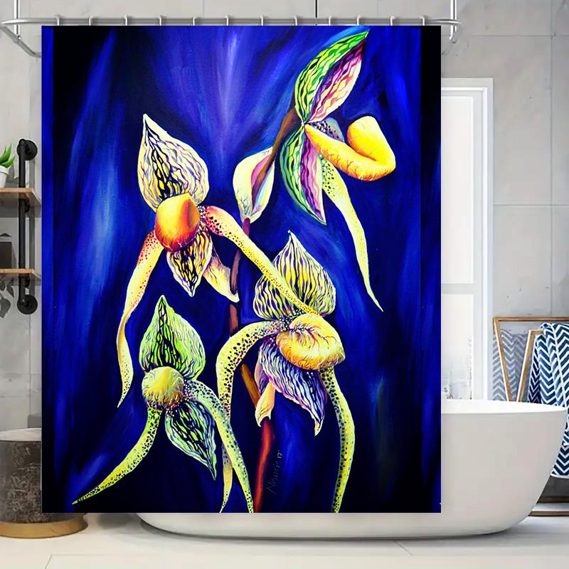 Orchid Shower Curtain Modern Floral Print Bath Decor With Vivid Colors Waterproof Fabric For Bathroom Decoration Size: 72 X 84 I W60H190(CM)-1 Pcs
Orchid Shower Curtain Modern Floral Print Bath Decor With Vivid Colors Waterproof Fabric For Bathroom Decoration Size: 72 X 84 I W60H190(CM)-1 Pcs