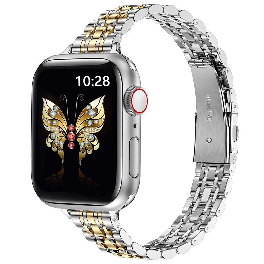 For Apple Watch 10 46mm/Ultra 2/Ultra 49mm/9 8 7 45mm/SE (2023) SE (2022) SE 6 5 4 44mm/3 2 1 42mm Metal Strap Silver/Rose Gold
For Apple Watch 10 46mm/Ultra 2/Ultra 49mm/9 8 7 45mm/SE (2023) SE (2022) SE 6 5 4 44mm/3 2 1 42mm Metal Strap Silver/Rose Gold