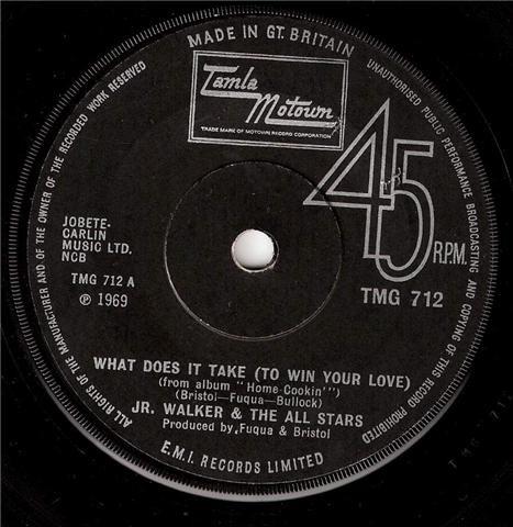 7inch Record JUNIOR WALKER & THE ALL STARS - What Does It Take (To Win Your Love TMG712 Tamla Motown 1969 UK Soul/Funk Used
7inch Record JUNIOR WALKER & THE ALL STARS - What Does It Take (To Win Your Love TMG712 Tamla Motown 1969 UK Soul/Funk Used