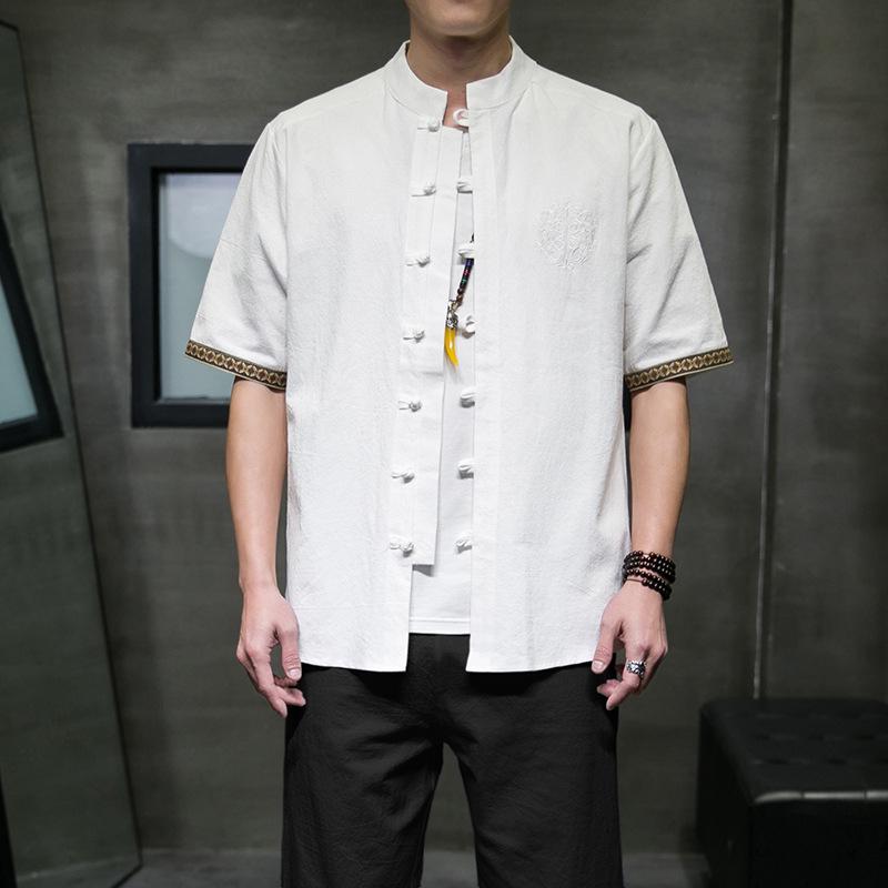 2024 Men s Plus Size Frog Button Hanfu Style Cotton Linen Short Sleeve Shirt M білий
2024 Men s Plus Size Frog Button Hanfu Style Cotton Linen Short Sleeve Shirt M білий