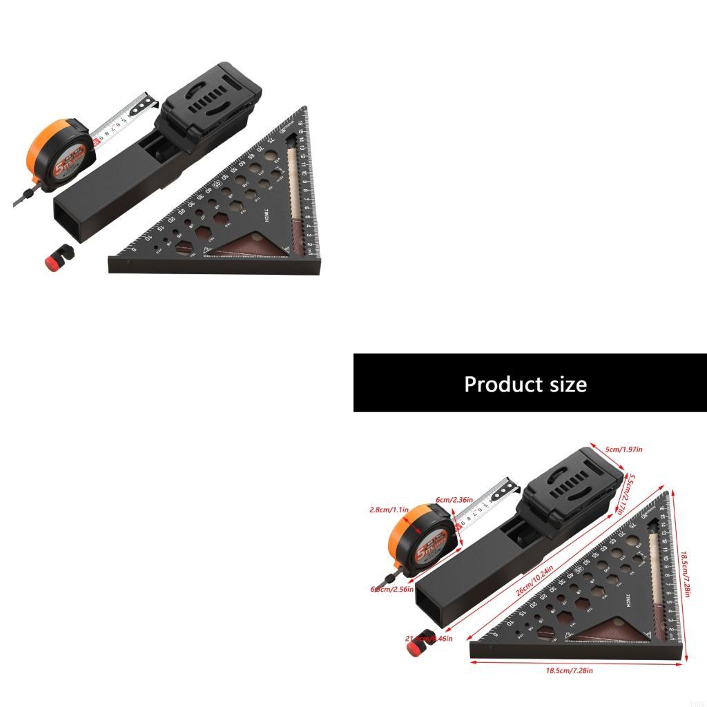 Multiple Functional Steel Tape Measure with Aluminum Triangle Rulers Secure Waist Mount Comfort Design for Woodworking China Mainland
Multiple Functional Steel Tape Measure with Aluminum Triangle Rulers Secure Waist Mount Comfort Design for Woodworking China Mainland