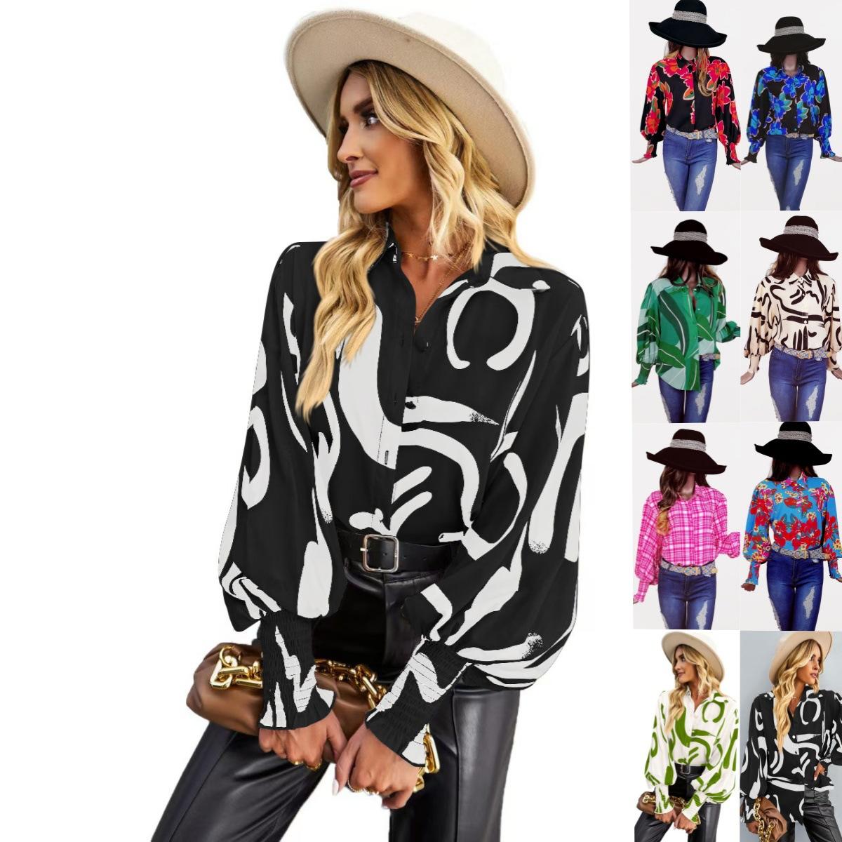 Women s Long Sleeve Abstract Print Blouse, Casual Loose Fit Shirt with Multiple Patterns S синий
Women s Long Sleeve Abstract Print Blouse, Casual Loose Fit Shirt with Multiple Patterns S синий