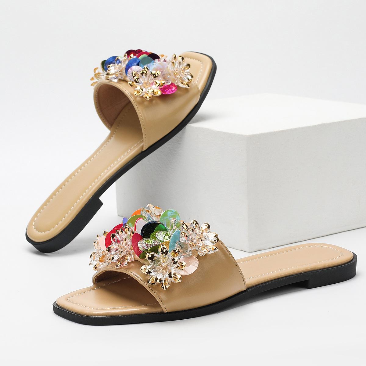 New Luxury Women s Apricot colored Slippers Summer Crystal Diamond Elegant Anti slip Flat Slippers Outdoor Play Sandals 42 абрикосовый
New Luxury Women s Apricot colored Slippers Summer Crystal Diamond Elegant Anti slip Flat Slippers Outdoor Play Sandals 42 абрикосовый