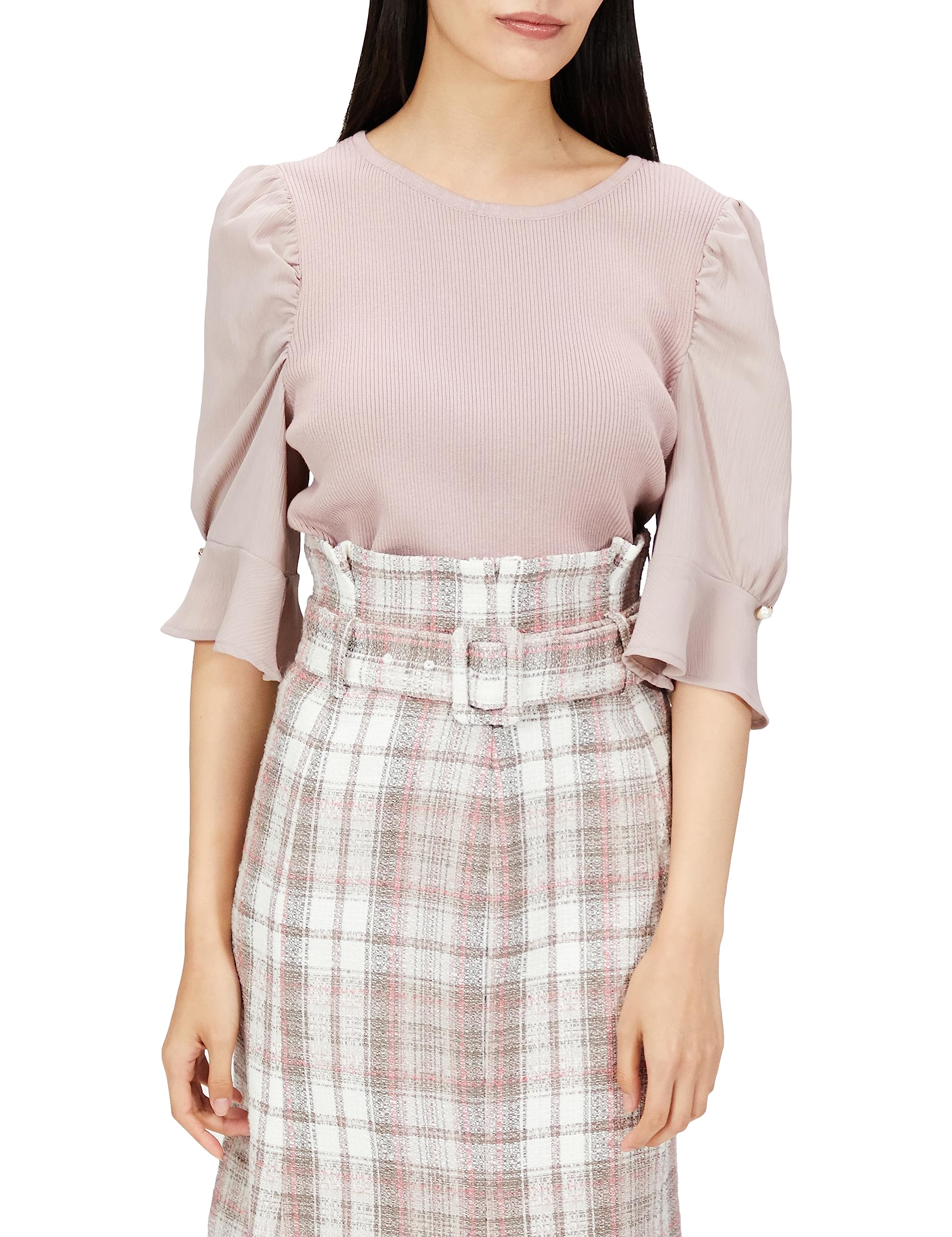 Laisse Passe Pink Beige Voluminous Sleeve Knit Sweater Women s
Laisse Passe Pink Beige Voluminous Sleeve Knit Sweater Women s