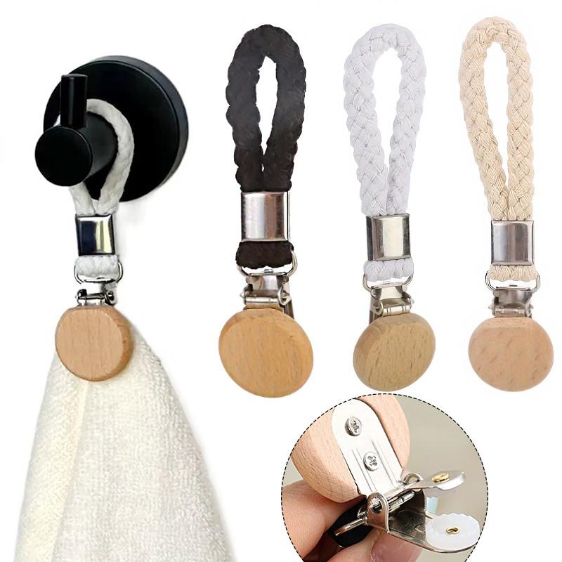 2PC Wood Durable Towel Clip Home Decoration Hook Bathroom Cotton Rope Multi-Function Hanger Rural Style 11.5x3cm чорний
2PC Wood Durable Towel Clip Home Decoration Hook Bathroom Cotton Rope Multi-Function Hanger Rural Style 11.5x3cm чорний
