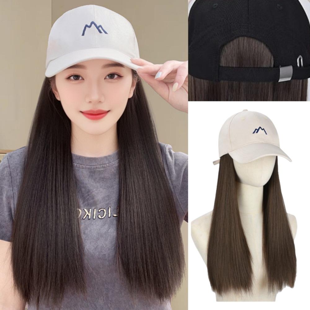 Adjustable Hat Wig with Baseball Cap One-piece Summer Sunshade Cap Wig for Women Black Cap-Brown&Black
Adjustable Hat Wig with Baseball Cap One-piece Summer Sunshade Cap Wig for Women Black Cap-Brown&Black
