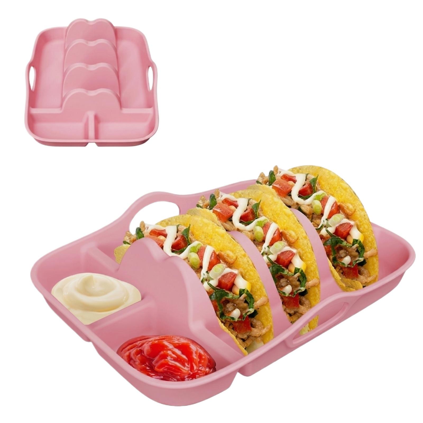 Taco Shaped Silicone Divided Meal Plate One Size рожевий
Taco Shaped Silicone Divided Meal Plate One Size рожевий