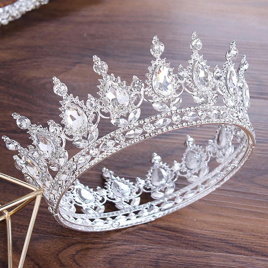 DIEZI Baroque Vintage Crystal rhinestone Full Tiara Crown For Women Girls Wedding Princess Bridal Hair Dress Party Accessories срібний
DIEZI Baroque Vintage Crystal rhinestone Full Tiara Crown For Women Girls Wedding Princess Bridal Hair Dress Party Accessories срібний