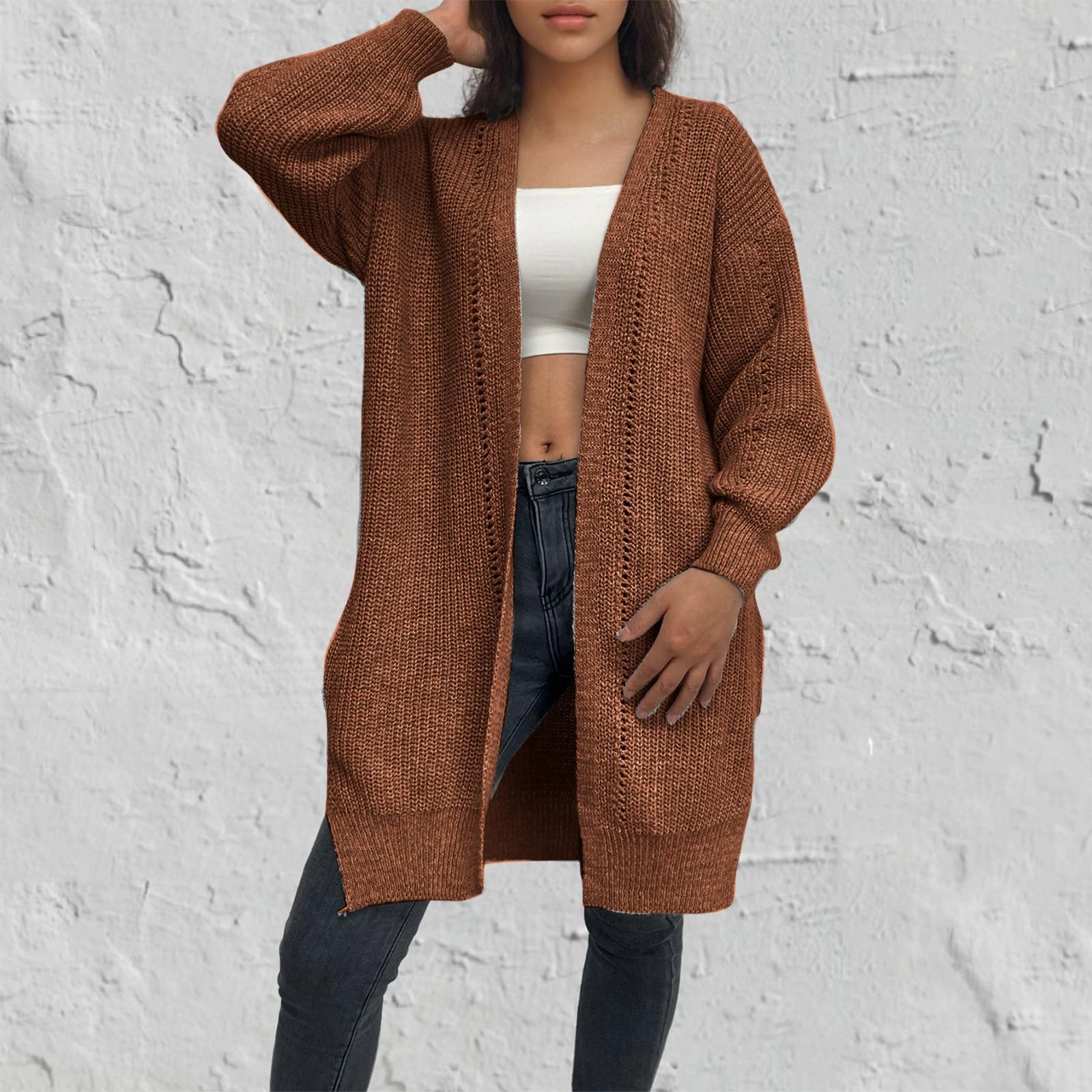 20/5000 Женский однотонный свободный трикотажный кардиган средней длины с длинным рукавом для женщин S кофейный
20/5000 Женский однотонный свободный трикотажный кардиган средней длины с длинным рукавом для женщин S кофейный