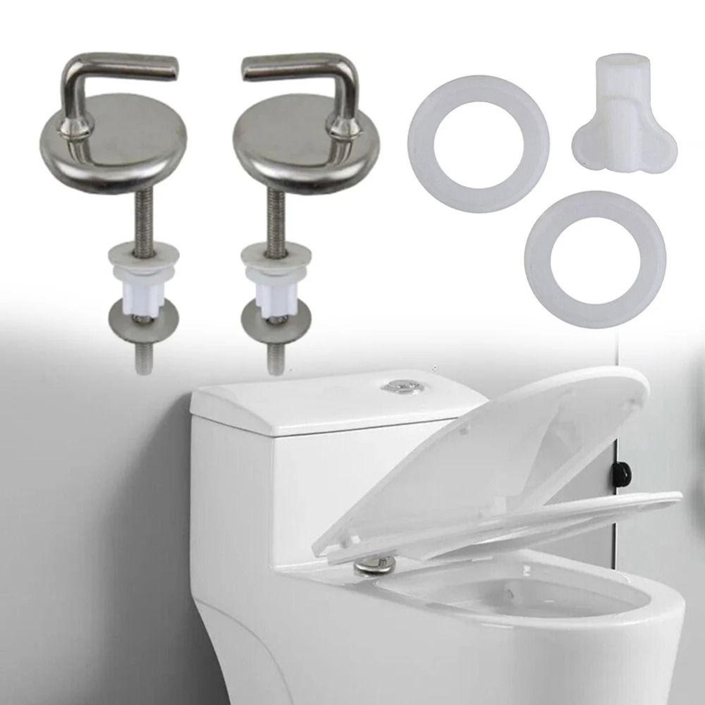Anti-shock Bathroom Toilet Seat Hinge Adjustable Knob Toilet Seat Attachment Hinge Hardware 1 set срібний
Anti-shock Bathroom Toilet Seat Hinge Adjustable Knob Toilet Seat Attachment Hinge Hardware 1 set срібний