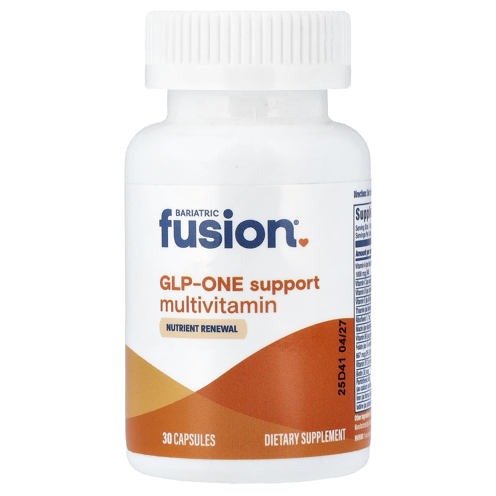 Bariatric Fusion, GLP-One Support Multivitamin, 30 Capsules
Bariatric Fusion, GLP-One Support Multivitamin, 30 Capsules