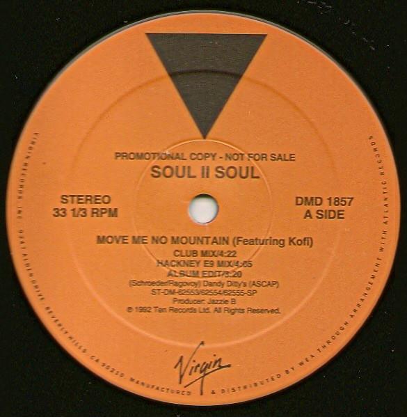 12inch Record SOUL II SOUL Move Me No Mountain DMD1857 Virgin 1992 US Dance Electronica Used
12inch Record SOUL II SOUL Move Me No Mountain DMD1857 Virgin 1992 US Dance Electronica Used