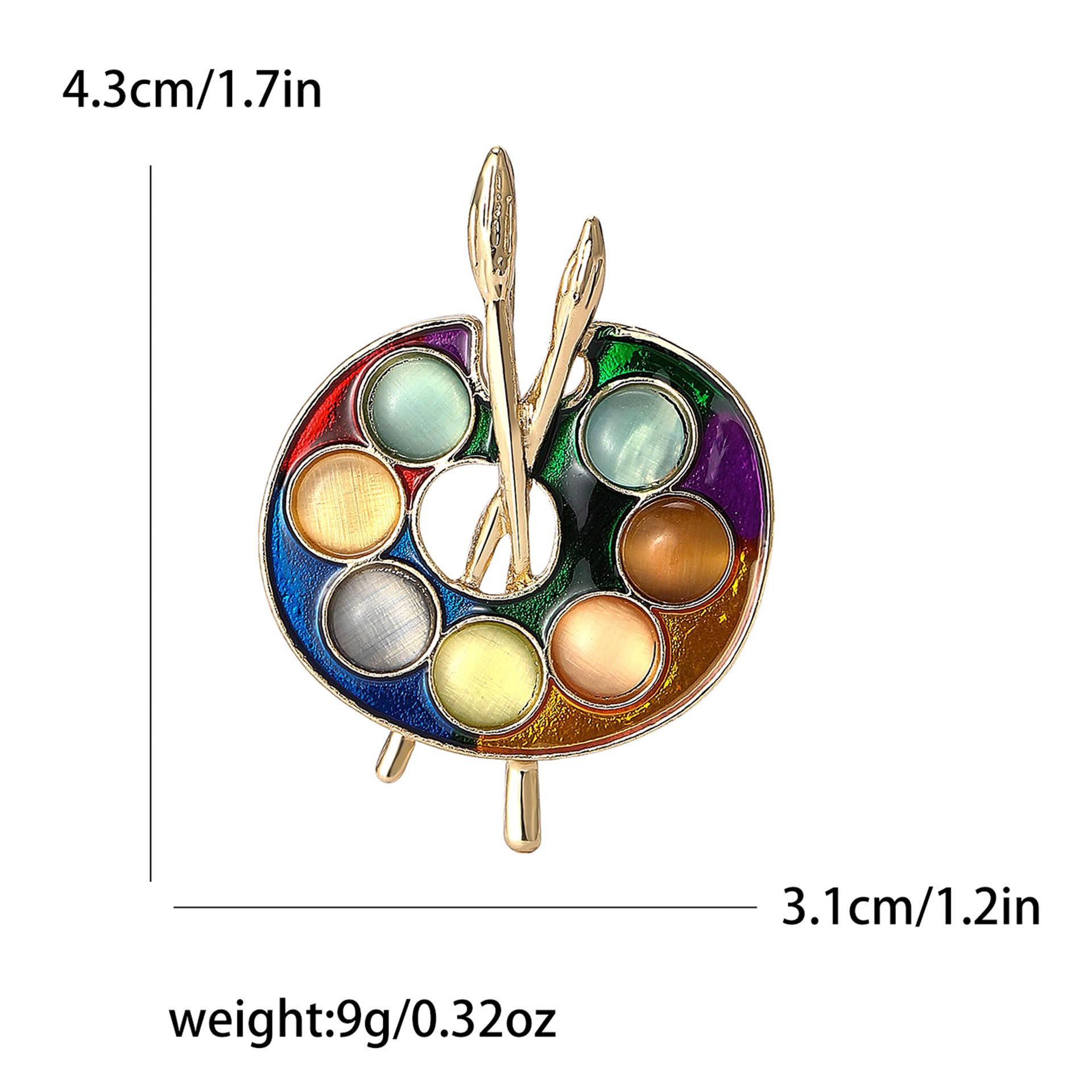 Ретро сплав эмаль красочная роспись пластина брошь модная простая женская одежда корсаж ювелирные изделия булавка