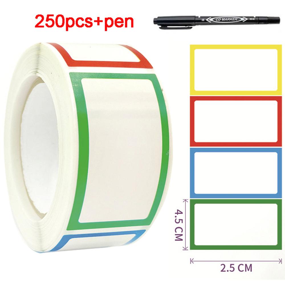 250pcs Blank Name Stickers Writable Date Tags for School Teacher Kids Desk Clothes Storage Boxes Packaging Mark Labels with Pen 4.5x2.5cm
250pcs Blank Name Stickers Writable Date Tags for School Teacher Kids Desk Clothes Storage Boxes Packaging Mark Labels with Pen 4.5x2.5cm