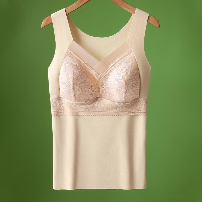 Женский терможилет из бархата с начесом и кружевом с фиксированными чашками — двухсторонний, бесшовный и теплый для осени и зимы L (80-100 jin)
Женский терможилет из бархата с начесом и кружевом с фиксированными чашками — двухсторонний, бесшовный и теплый для осени и зимы L (80-100 jin)