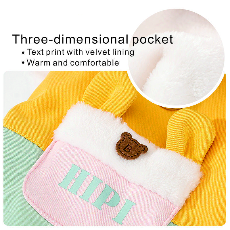 Новая карманная одежда для кошек, зимняя утолщенная теплая хлопковая одежда с капюшоном для четвероногих, одежда для маленьких и средних домашних животных