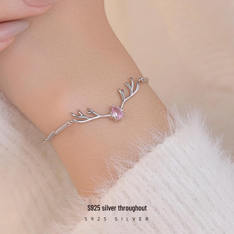 Banyan Tree S925 Silver Deer Diamond Bracelet - Women s Korean Mori Style Light Luxury Gift 925 Silver білий/платиновий
Banyan Tree S925 Silver Deer Diamond Bracelet - Women s Korean Mori Style Light Luxury Gift 925 Silver білий/платиновий