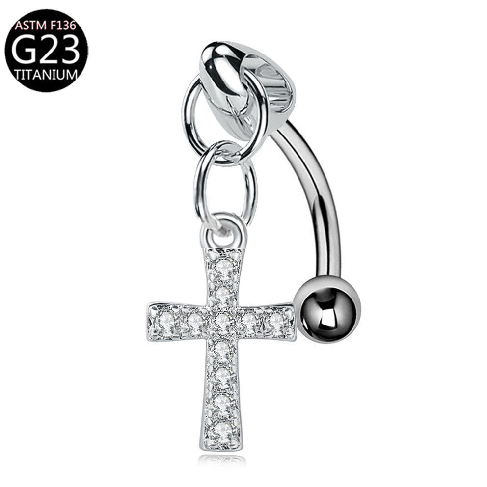 Zircon Cross Pendant Titanium Threaded Stud Piercing Ear Cartilage Tragus Eyebrow Jewelry 1.2*10
Zircon Cross Pendant Titanium Threaded Stud Piercing Ear Cartilage Tragus Eyebrow Jewelry 1.2*10