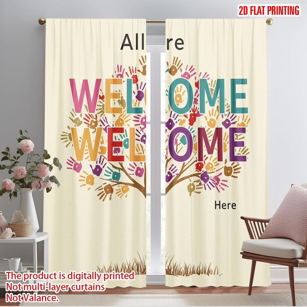 2pcs 2D flat printing Curtain Diversity Tree of Hands Polyester Without Electricity Birthday Party Perfect for Booths Studio 52.50×116.00 CM 2pcs
2pcs 2D flat printing Curtain Diversity Tree of Hands Polyester Without Electricity Birthday Party Perfect for Booths Studio 52.50×116.00 CM 2pcs