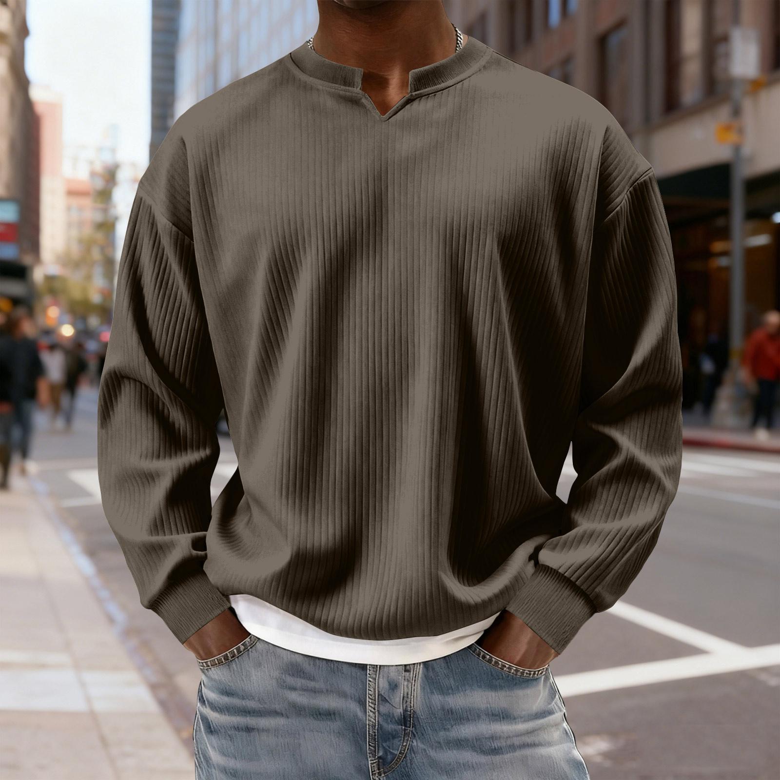 Stylish V,notch Neck Ribbed Textured Long,sleeved T,shirt S коричневий
Stylish V,notch Neck Ribbed Textured Long,sleeved T,shirt S коричневий