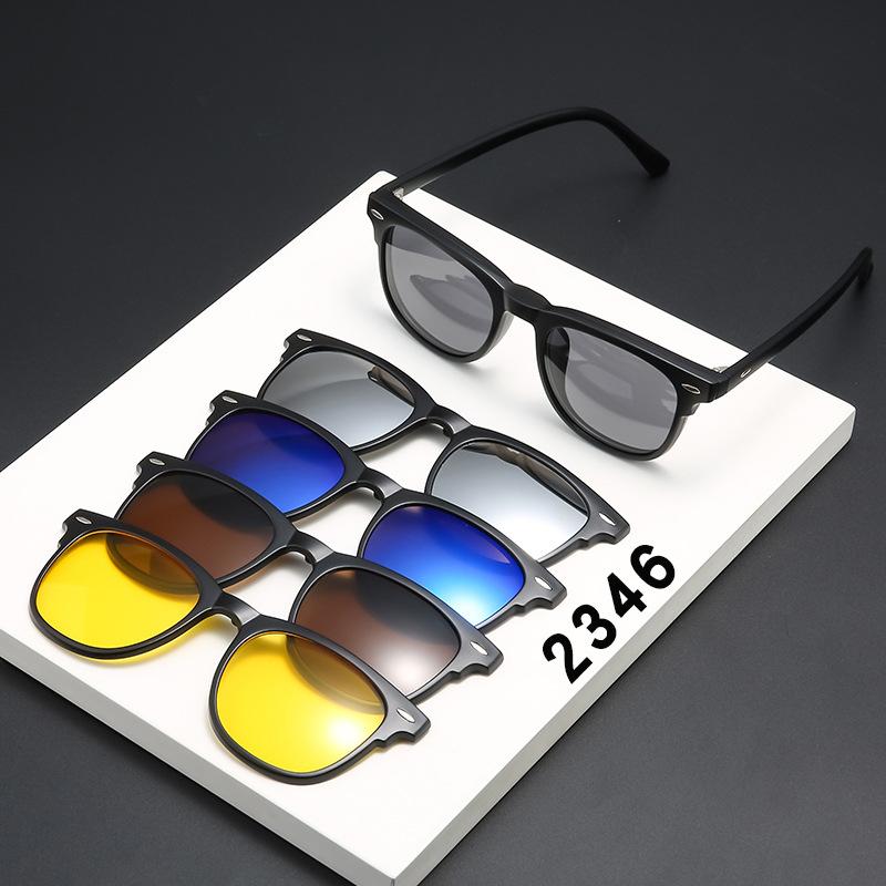 Retro Set Of Glasses Sunglasses Men And Women Magnetic Clip Polarized Sunglasses Driving Glasses 2346 PC material rack
Retro Set Of Glasses Sunglasses Men And Women Magnetic Clip Polarized Sunglasses Driving Glasses 2346 PC material rack
